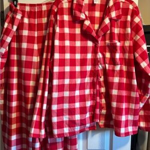 Adonna Red and White Checkered Sleepwear